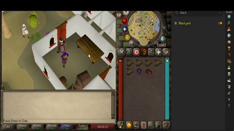 Left click only blackjack using runelite+ .
